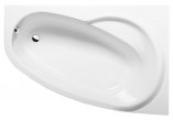 Asymmetric bathtub 158x100x43cm Polysan NAOS R, right, white