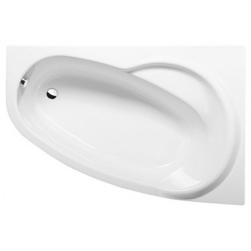 Asymmetric bathtub 158x100x43cm Polysan NAOS L, left, white