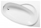 Asymmetric bathtub 158x100x43cm Polysan NAOS L, left, white