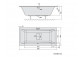 Bathtub freestanding 168x72x49cm Polysan IPANEMA, kompozyt , white