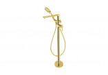 Freestanding bath mixer with shower set, Deante Arnika, gold