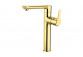 Freestanding bath mixer with shower set, Deante Arnika, gold