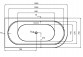 Asymmetric bathtub Besco Avita A-line with siphon z napełnieniem przez overflow, 160x75cm, left version, acrylic, white