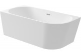 Corner bathtub/freestanding acrylic Deante Silia 150x75 cm, left - white