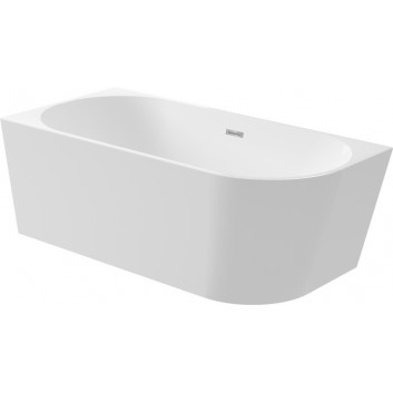 Bathtub acrylic Deante Silia 160x75 cm corner/freestanding left - white