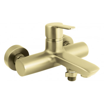 Wall mounted bath mixer, Deante Arnika, gold szczotkowane