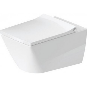 Bowl WC Duravit DuraStyle wall-hung Rimless 37x54 cm, washdown model, white with coating WonderGliss