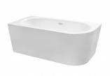 Bathtub rectangular Besco Shea, 160x70cm, acrylic, white