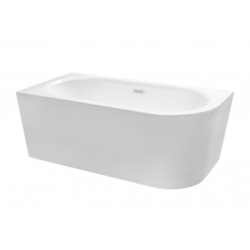 Bathtub rectangular Besco Shea, 160x70cm, acrylic, white