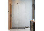 Door sliding walk-in Radaway Furo Black, left, with wall, 130x200cm, glass transparent, profil black