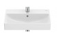 Countertop washbasin Roca 50 cm, rectangular without tap hole, FINECERAMIC - White