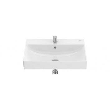 Washbasin wall mounted small 50cm Roca ONA Compacto FINECERAMIC® , with tap hole, White