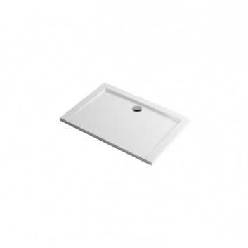 Shower tray rectangular 90x80cm, low, Excellent Forma, white