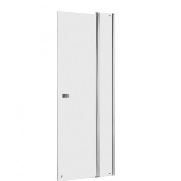 Swing door with fixed panel with coating MaxiClean, Roca Capital 90cm, chrome