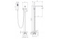 Wall mounted bath mixer, Deante Hiacynt, nero