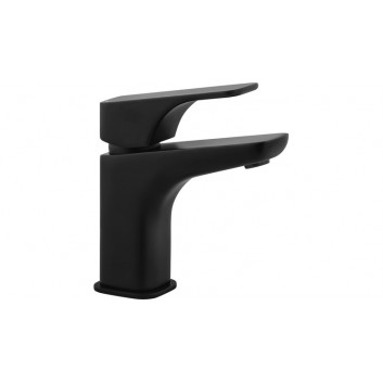 Freestanding bath mixer with shower set, Deante Hiacynt, nero