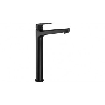 Freestanding bath mixer with shower set, Deante Jaśmin, nero