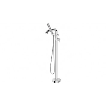 Bath tap with shower set, Deante Silia, chrome