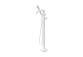 Bath tap with shower set, Deante Silia, bianco