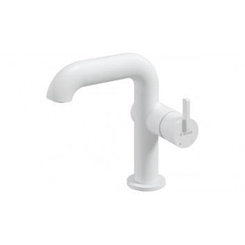 Washbasin faucet tall with rectangular spout, Deante Silia, bianco