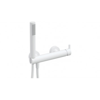 Bidet mixer concealed with handset typu bidetta, Deante Silia, bianco