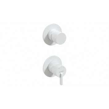 Shower mixer concealed without shower switch, Deante Silia, bianco