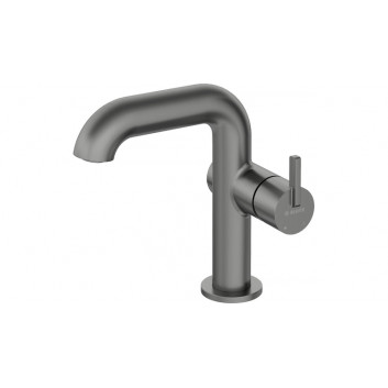 Washbasin faucet tall with rectangular spout, Deante Silia, titanium