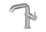 Washbasin faucet tall with rectangular spout, Deante Silia, brushed steel