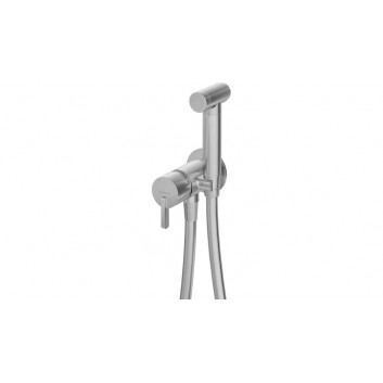 Bidet mixer, Deante Silia, brushed steel