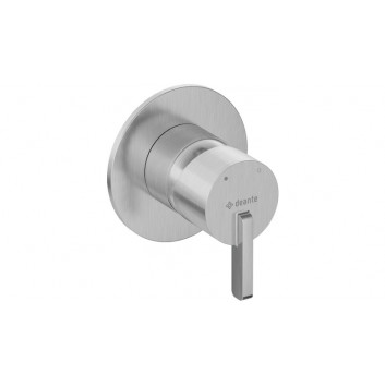 Shower mixer with shower set, Deante Silia, brushed steel