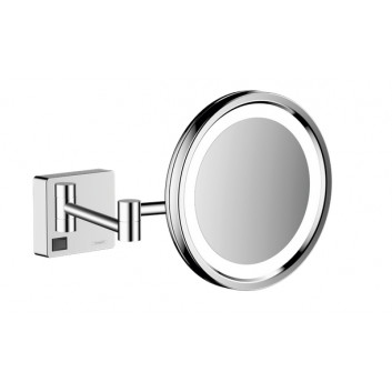 Cosmetic mirror with lighting LED, Hansgrohe AddStoris, chrome