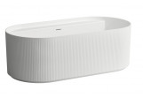 Bathtub freestanding Laufen Sonar 1600 x 815 mm, ze zdobieniem outside (ryflowana) - white