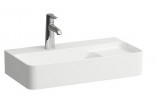 Washbasin wall mounted Laufen Val 600 x 315 mm SaphirKeramik, with tap hole - white