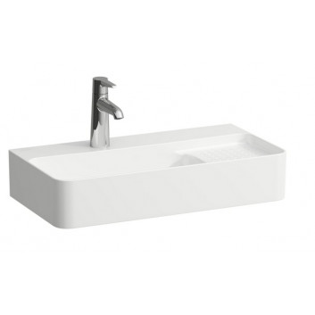 Washbasin wall mounted Laufen Val 600 x 315 mm SaphirKeramik, with tap hole - white