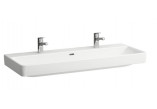 Washbasin double wall mounted jednokomorowa 1200 x 460 dwa otwory na baterię mm Laufen Pro S, H8149650001071