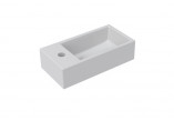 Wall-hung washbasin Riho Livit Tiny Wash, right, 41x20,5cm, z overflow, battery hole, white