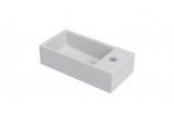 Wall-hung washbasin Riho Livit Tiny Wash, right, 41x20,5cm, z overflow, battery hole, white