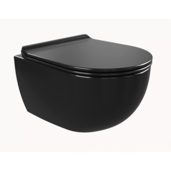 Wall-hung wc WC Flaminia App 48,5 x 36 x 27 cm, black, goclean