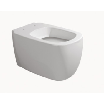 Bowl WC hanging Flaminia Mono 52x35x32cm, white mat, drain poziomy