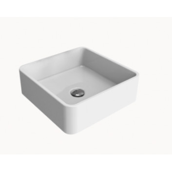 Countertop washbasin Flaminia Miniwash 40 white shine, 40 x 40 x 13 cm, without overflow- sanitbuy.pl