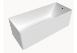 Bathtub rectangular Flaminia Wash 150 x 70 x 58 cm, white shine, wyprofilowana, overflow- sanitbuy.pl