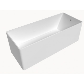 Bathtub rectangular Flaminia Wash 150 x 70 x 58 cm, white shine, wyprofilowana, overflow- sanitbuy.pl