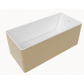 Bathtub rectangular Flaminia Wash 150 x 70 x 58 cm, różowa, wyprofilowana, overflow- sanitbuy.pl