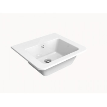 Wall-hung washbasin Flaminia Volo 52 white shine, 52 x 46 cm, z overflow- sanitbuy.pl