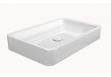 Countertop washbasin Flaminia Nile 40, white shine, wym. 40 x 40 x 10 cm, without overflow- sanitbuy.pl