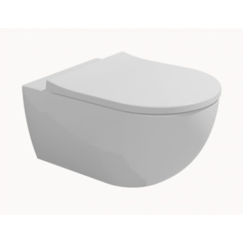 Bowl WC hanging + soft-close WC seat Flaminia APP white, 54 x 36 cm, without coating- sanitbuy.pl