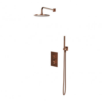 Thermostatic shower set Omnires Contour, concealed, 2 wyjścia wody, gold szczotkowany