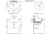 Washbasin Flaminia Dip 62x50 cm