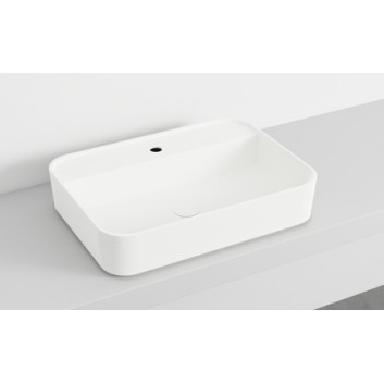 Countertop washbasin/hanging Cielo Shui Comfort, 60x43cm, without overflow, battery hole, white shine