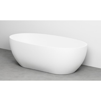 Bathtub freestanding Cielo Shui Comfort, 170x87cm, z overflow, white mat